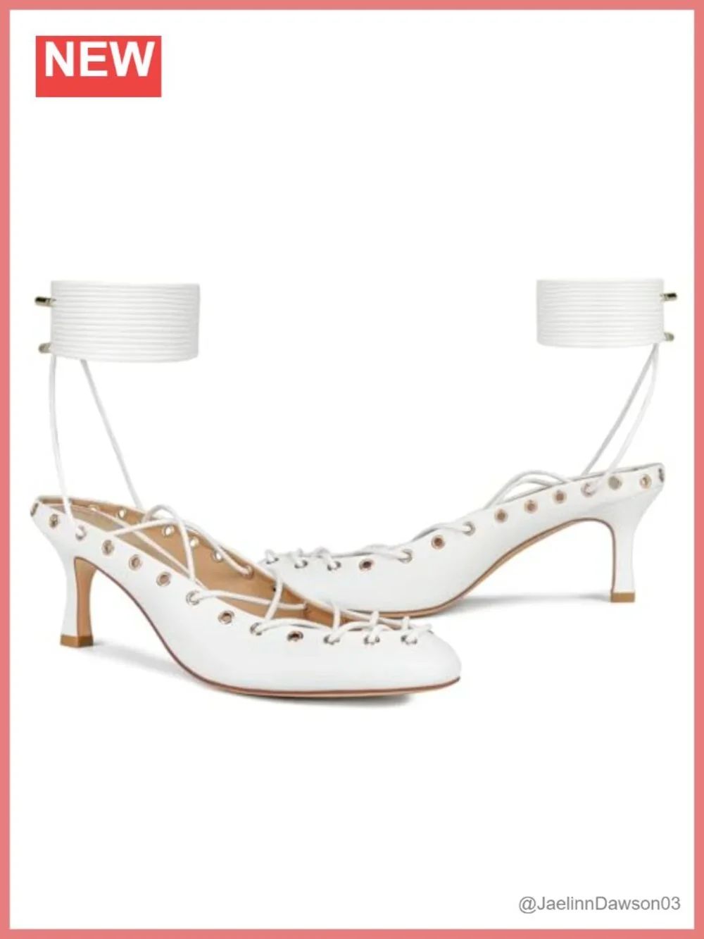 Kitten Heel Pumps - Round Toe Ankle Strap Evening Wedding Party Shoes - White